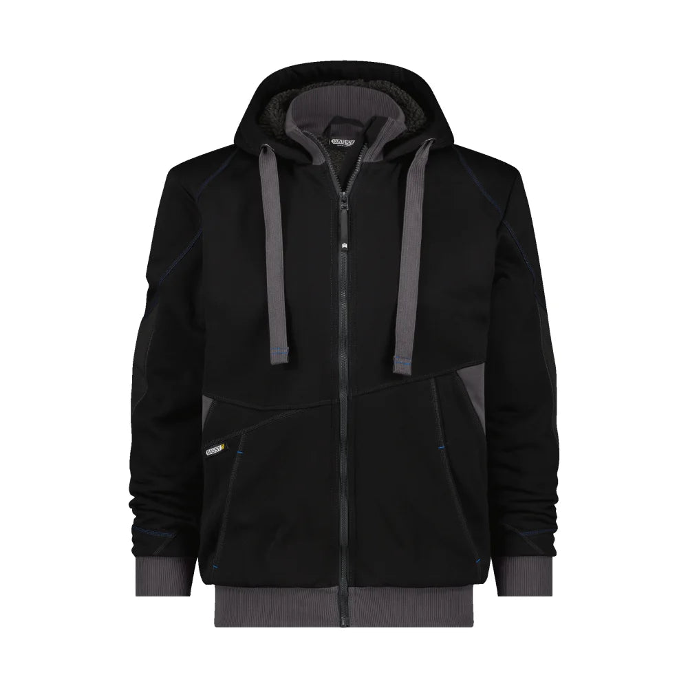 Dassy Pulse Sweatshirtjas 290 G/M² Zwart Antracietgrijs