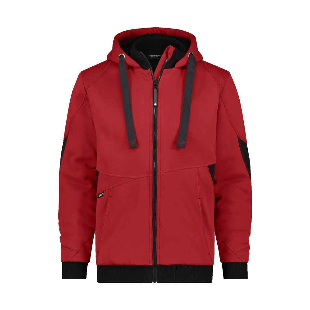 Dassy Pulse Sweatshirtjas 290 G/M² Rood Zwart
