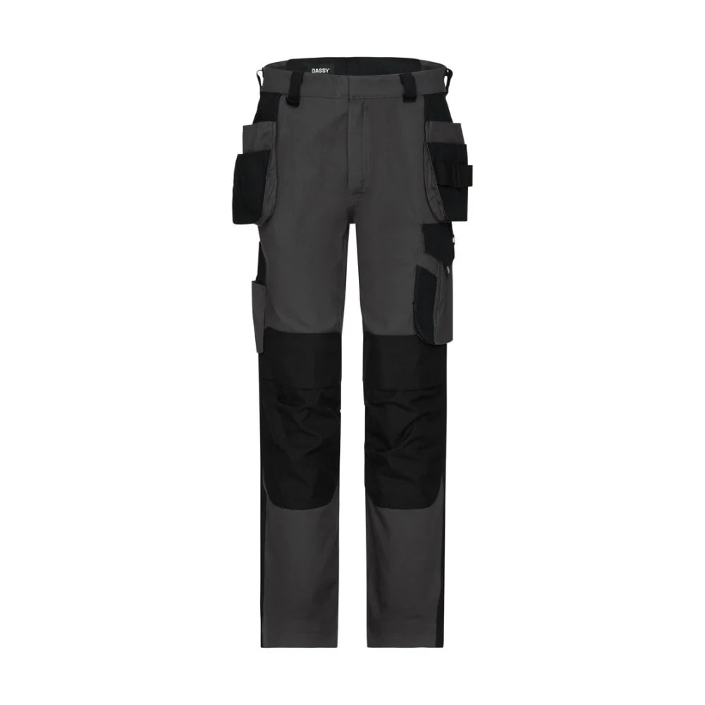Dassy Rossi Flex Holsterzakkenbroek Met Stretch En Kniezakken 250 G/M² Antraciet Zwart