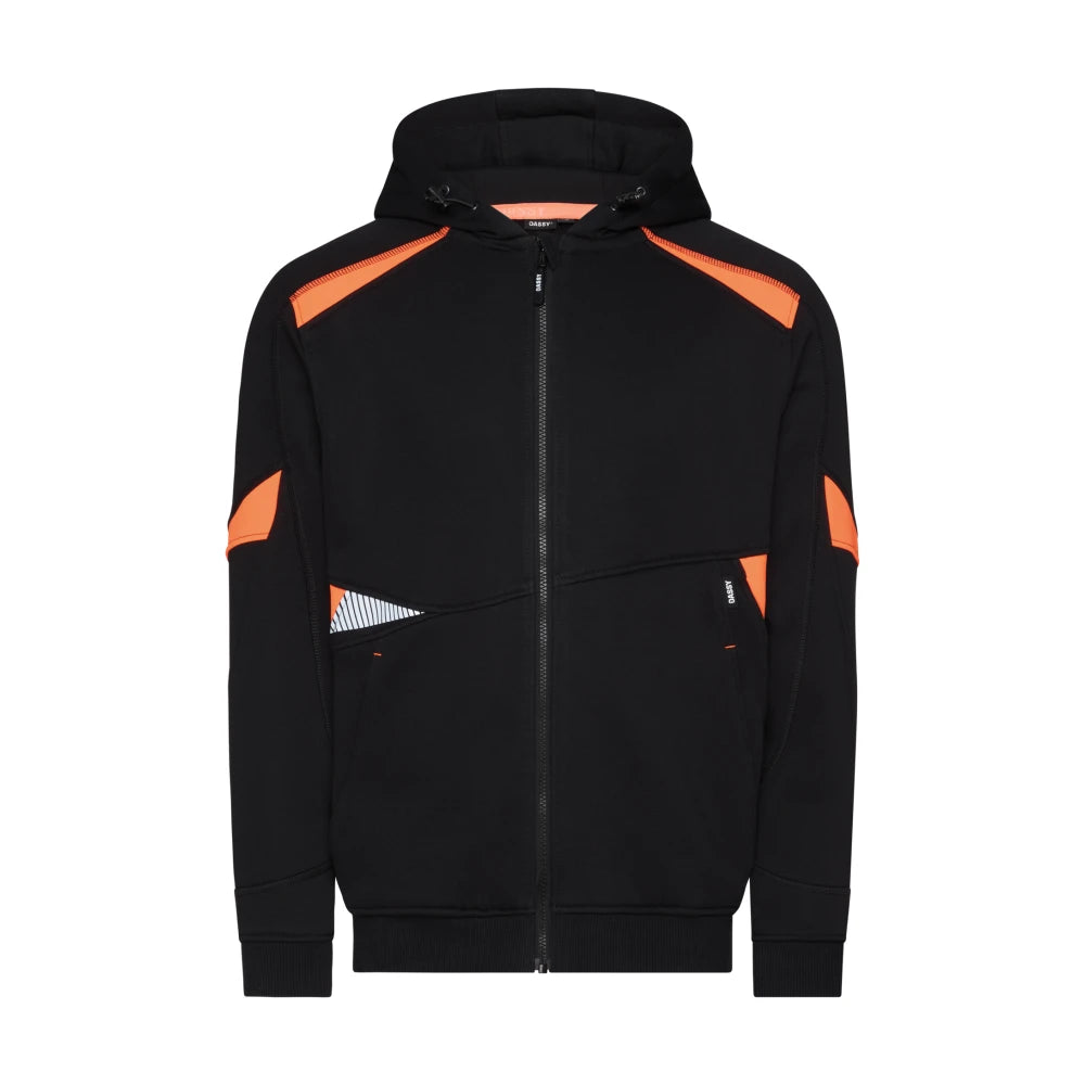 Dassy Santos Hoodie 290 G/M² Zwart Fluo-Oranje
