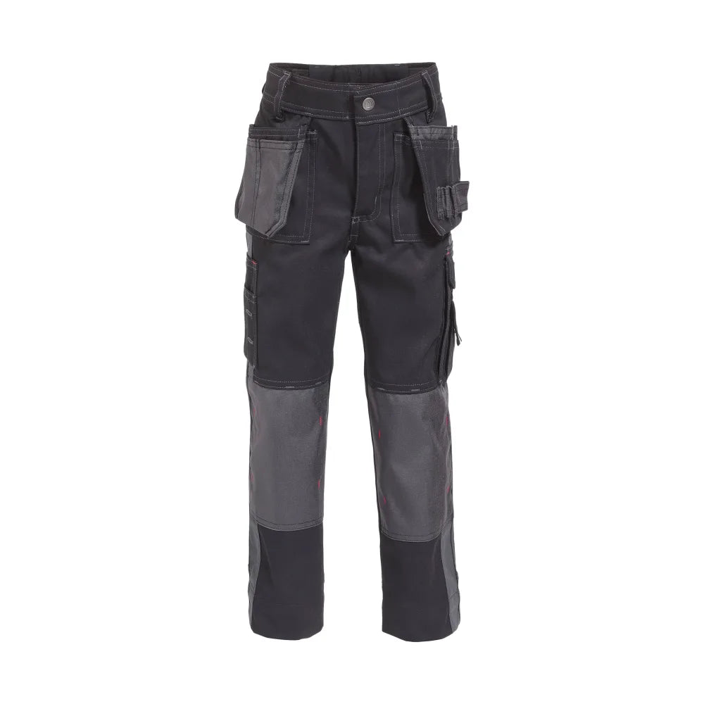 Dassy Seattle Kids Tweekleurige Holsterzakkenbroek 245 G/M² Zwart Cementgrijs