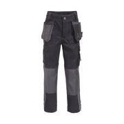 Dassy Seattle Kids Tweekleurige Holsterzakkenbroek 245 G/M² Zwart Cementgrijs