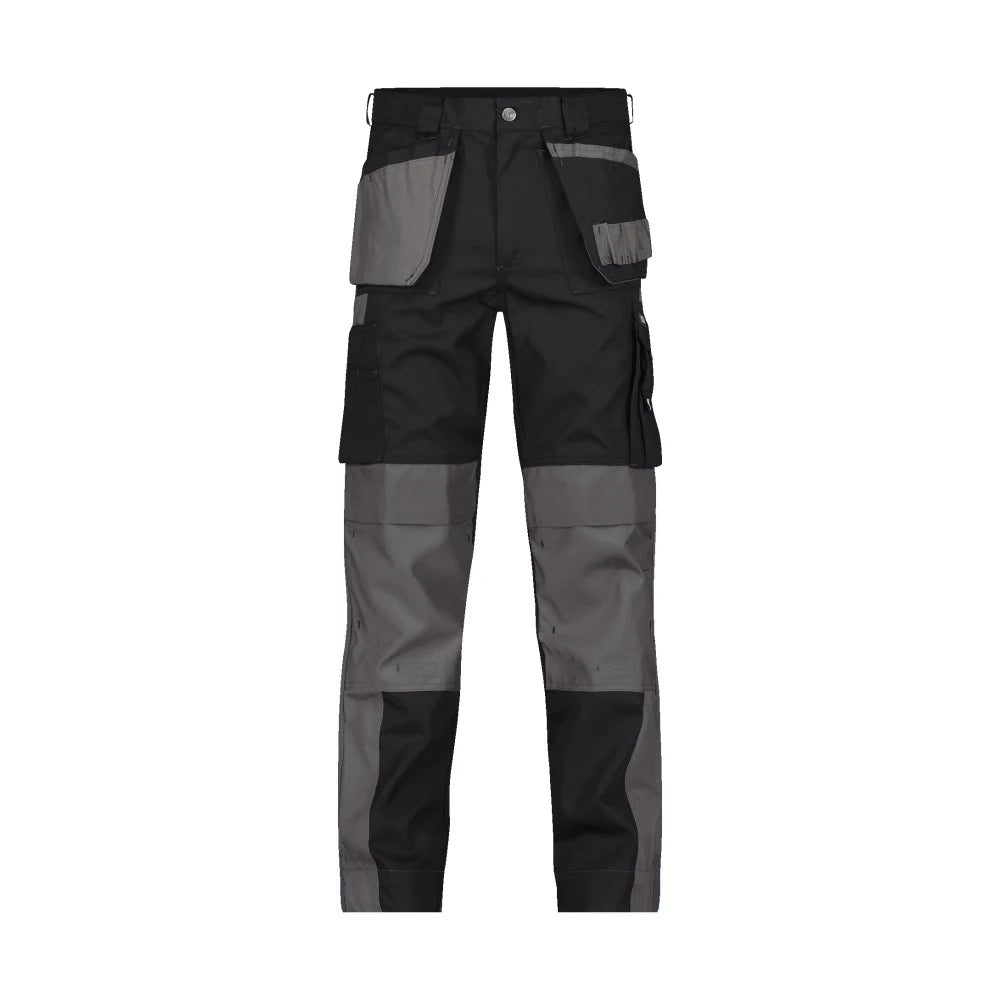 Dassy Seattle Tweekleurige Holsterzakkenbroek Met Kniezakken 245 G/M² Zwart Cementgrijs