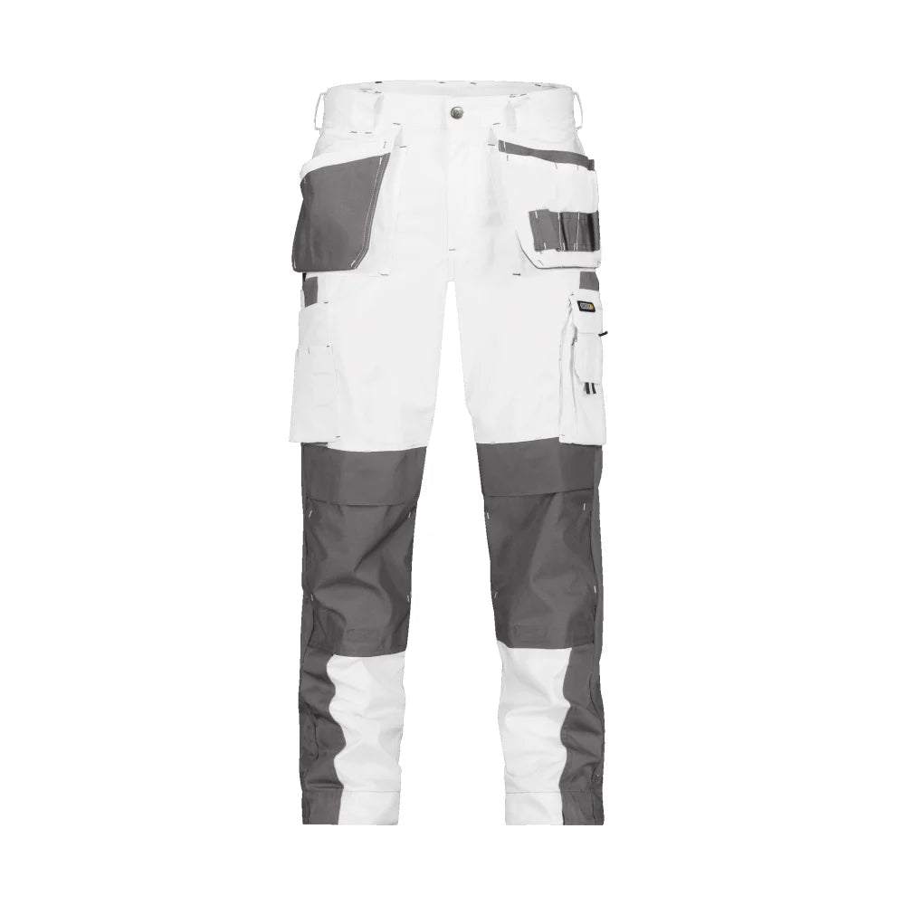 Dassy Seattle Tweekleurige Holsterzakkenbroek Met Kniezakken 245 G/M² Wit Cementgrijs