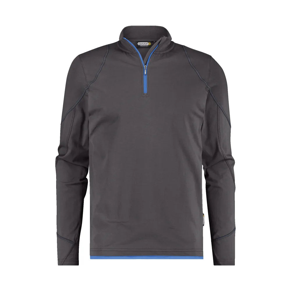 Dassy Sonic T-Shirt Met Lange Mouwen 220 G/M² Antracietgrijs Azuurblauw