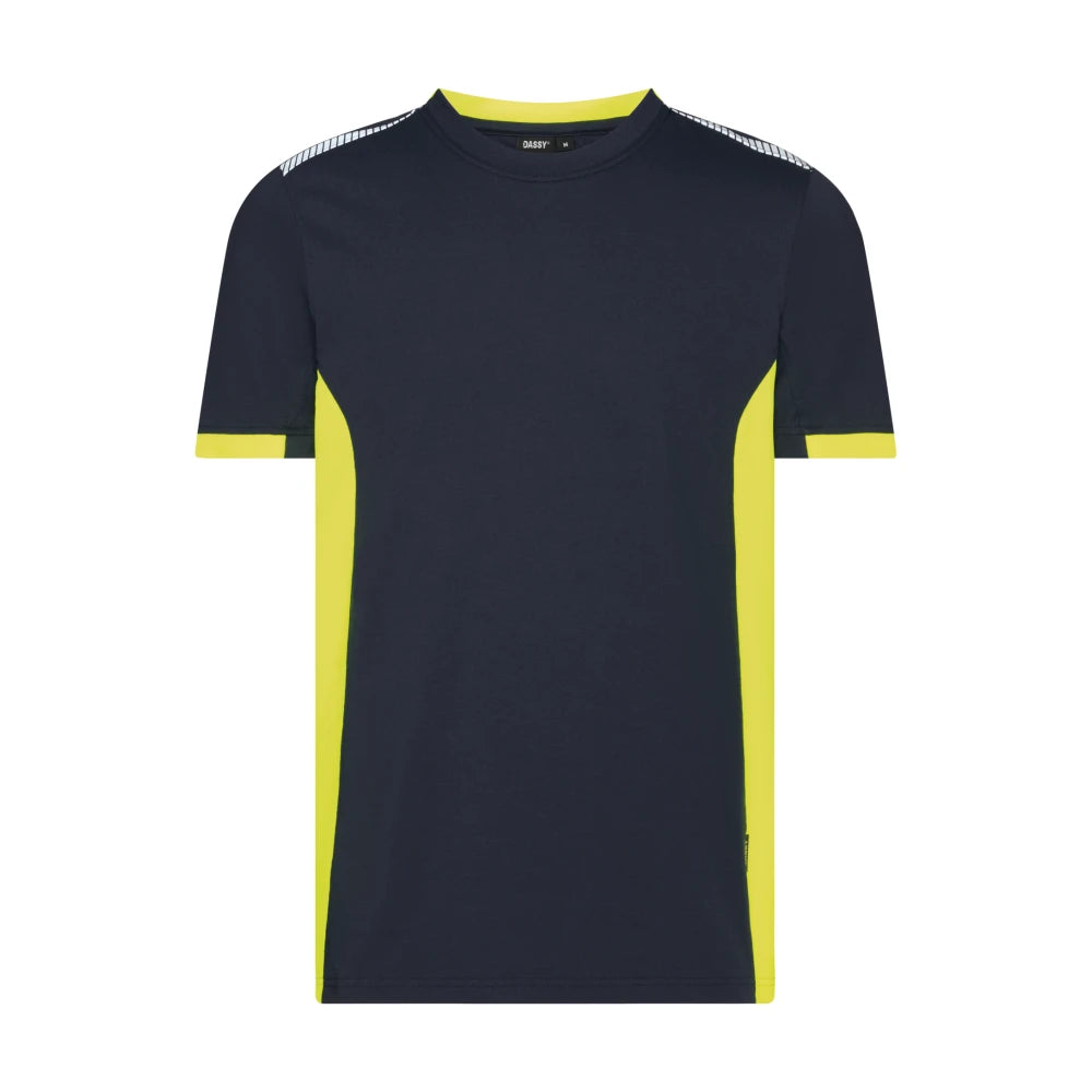 Dassy Tampico T-Shirt 180 G/M² Nachtblauw Fluogeel