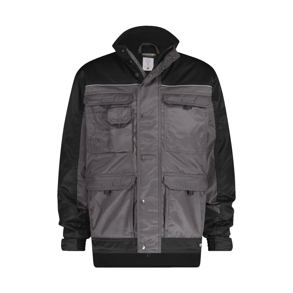 Dassy Tignes Tweekleurige Beaver Winterjas 240 G/M² Cementgrijs Zwart