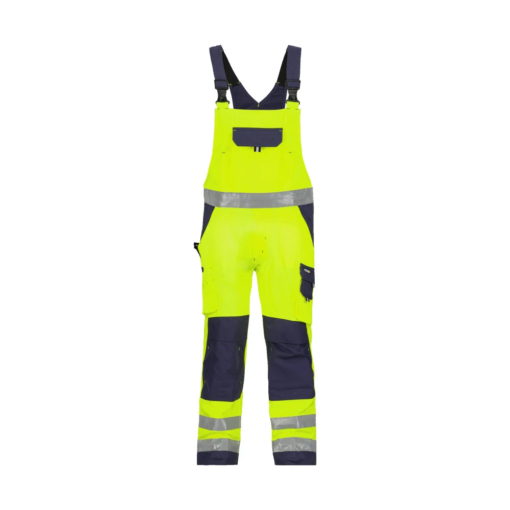 Dassy Toulouse Hogezichtbaarheidsbretelbroek Met Kniezakken 290 G/M² Fluogeel Marineblauw