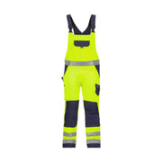 Dassy Toulouse Hogezichtbaarheidsbretelbroek Met Kniezakken 290 G/M² Fluogeel Marineblauw