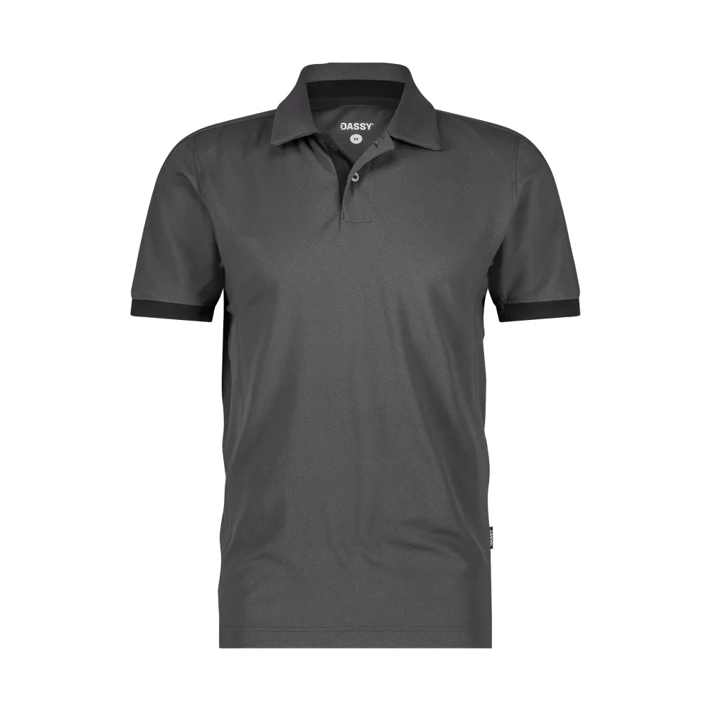 Dassy Traxion Next Polo 215 G/M² Antracietgrijs Zwart