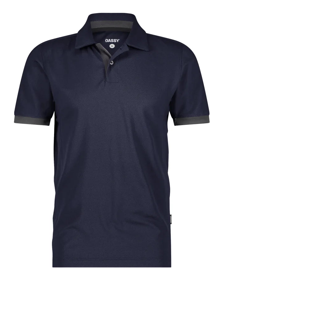 Dassy Traxion Next Polo 215 G/M² Nachtblauw Antracietgrijs