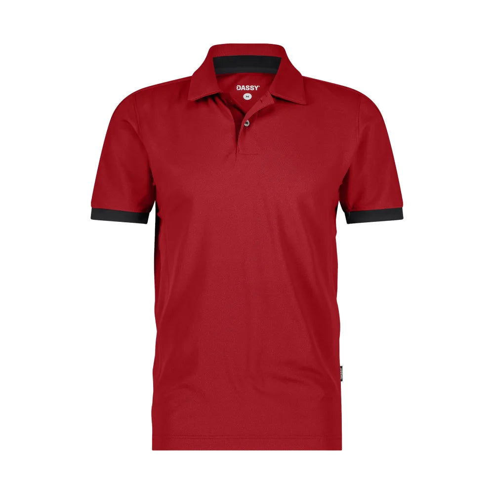 Dassy Traxion Next Polo 215 G/M² Rood Zwart