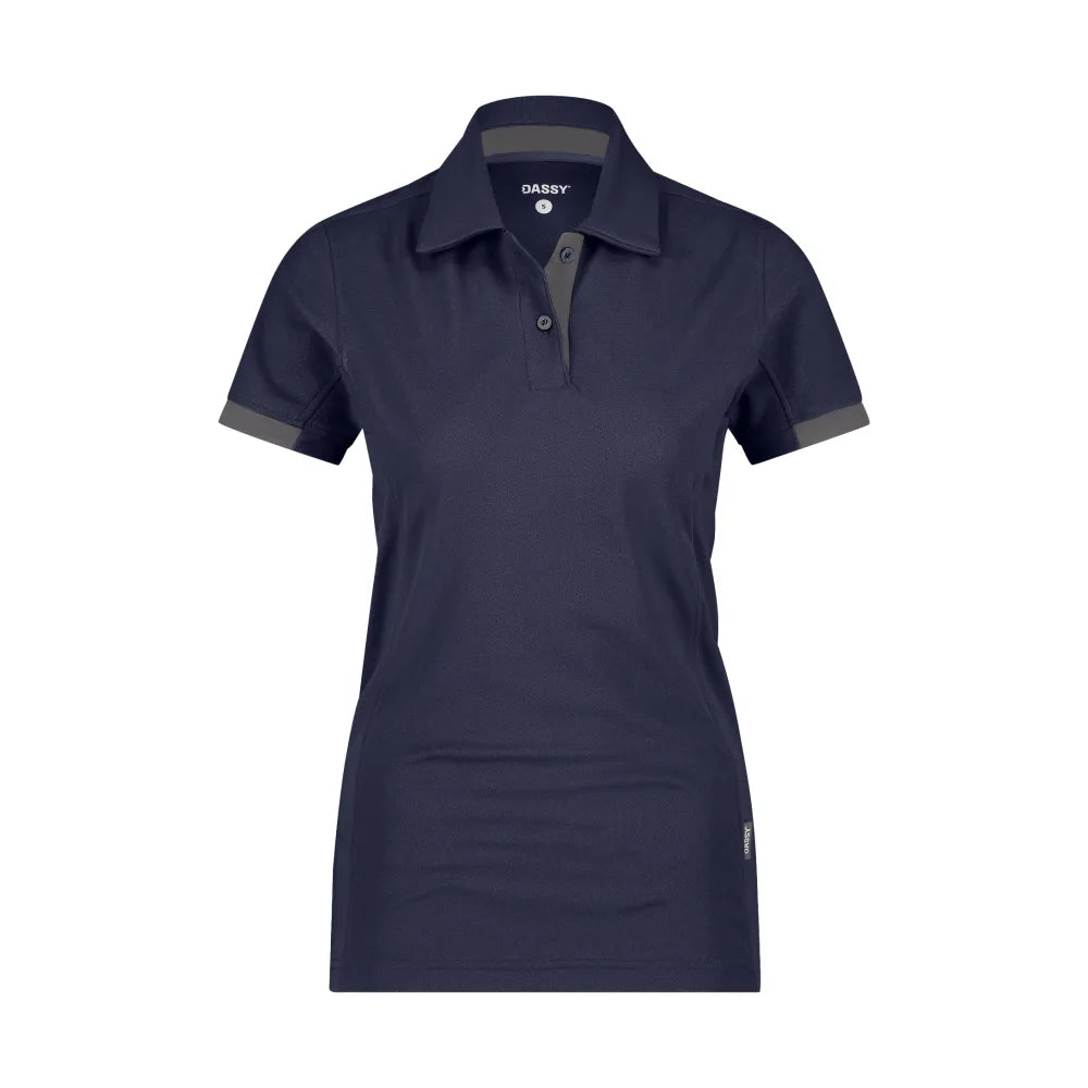 Dassy Traxion Next Women Polo Voor Dames 215 G/M² Nachtblauw Antracietgrijs