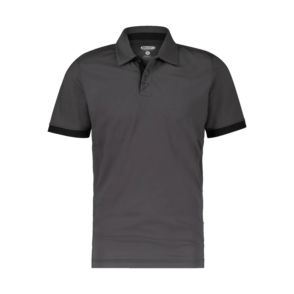 Dassy Traxion Polo 215 G/M² Antracietgrijs Zwart