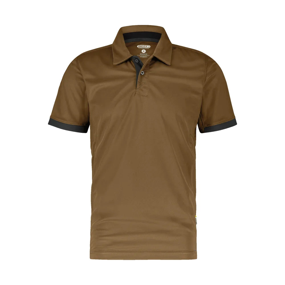 Dassy Traxion Polo 215 G/M² Leembruin Antracietgrijs