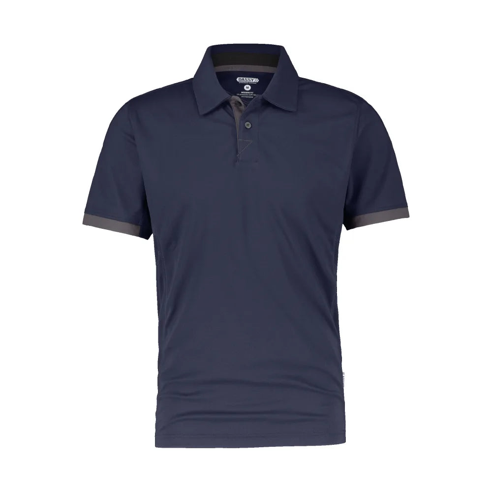 Dassy Traxion Polo 215 G/M² Nachtblauw Antracietgrijs