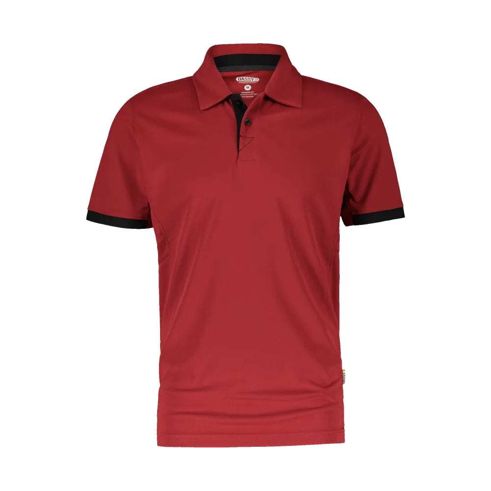 Dassy Traxion Polo 215 G/M² Rood Zwart