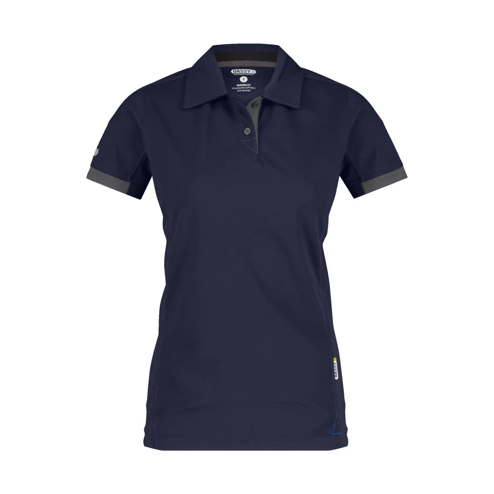 Dassy Traxion Women Polo Voor Dames 215 G/M² Nachtblauw Antracietgrijs