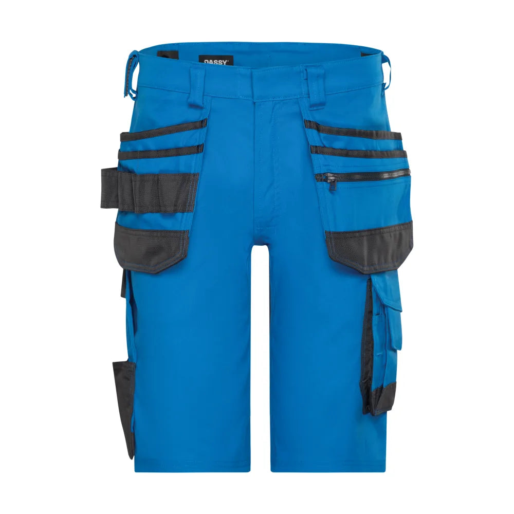 Dassy Trix Next Holsterzakkenshort Met Stretch 245 G/M² Azuurblauw Antracietgrijs