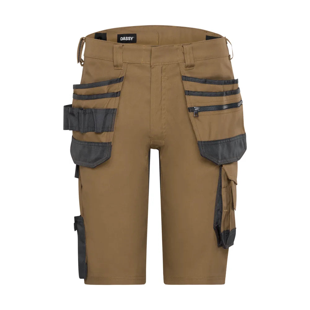 Dassy Trix Next Holsterzakkenshort Met Stretch 245 G/M² Leembruin Antracietgrijs