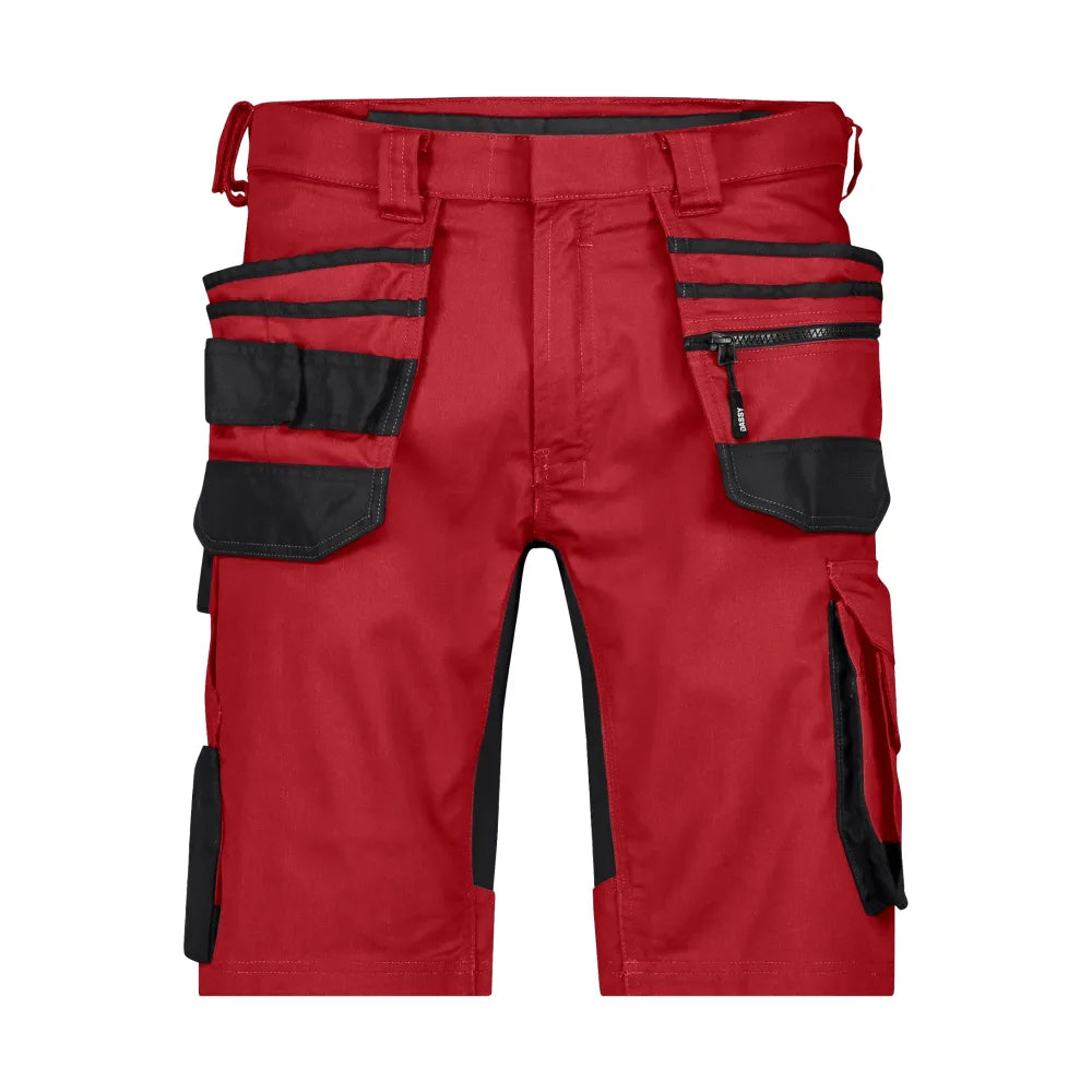 Dassy Trix Next Holsterzakkenshort Met Stretch 245 G/M² Rood Zwart