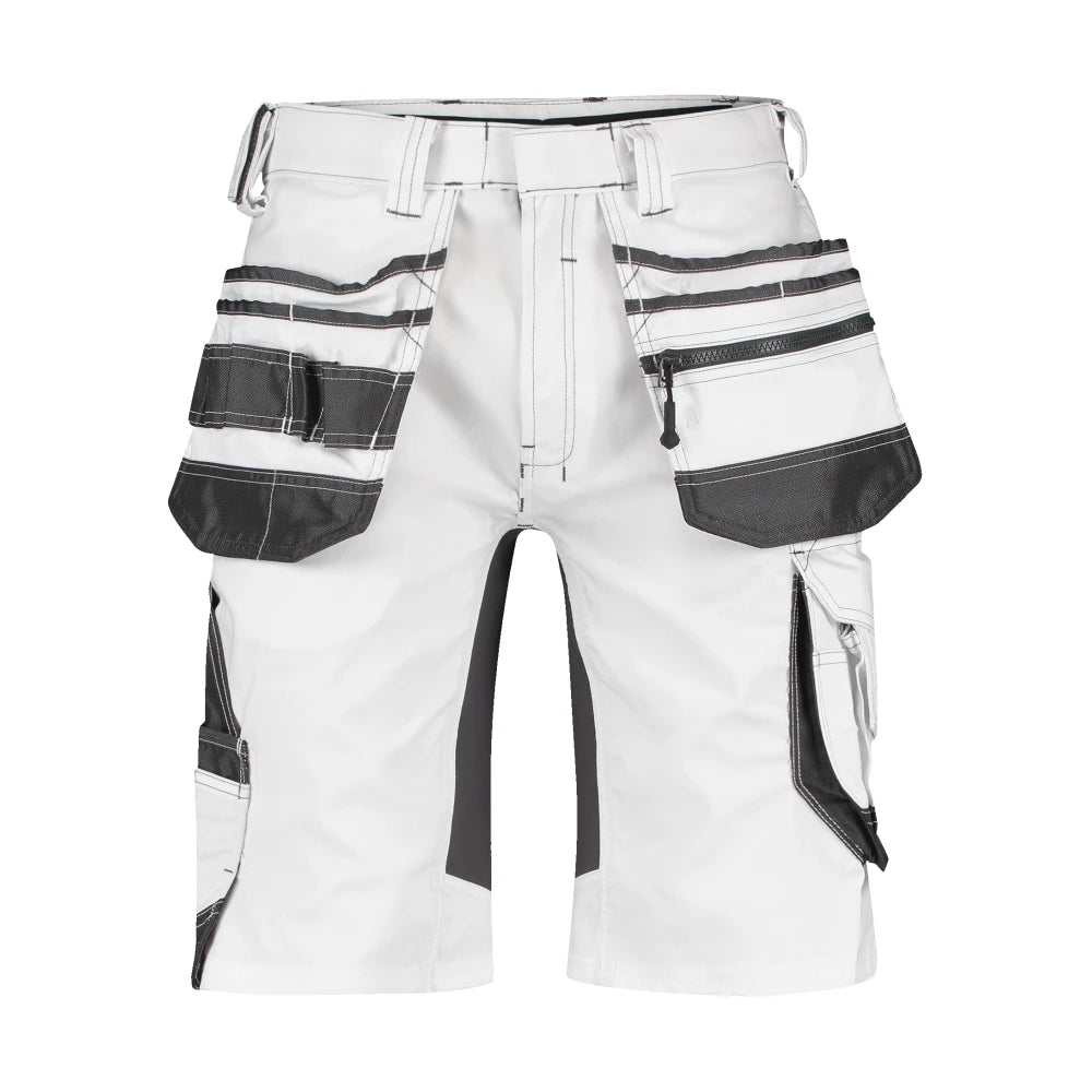 Dassy Trix Painters Schildersshort Met Stretch En Holsterzakken 245 G/M² Wit Antracietgrijs
