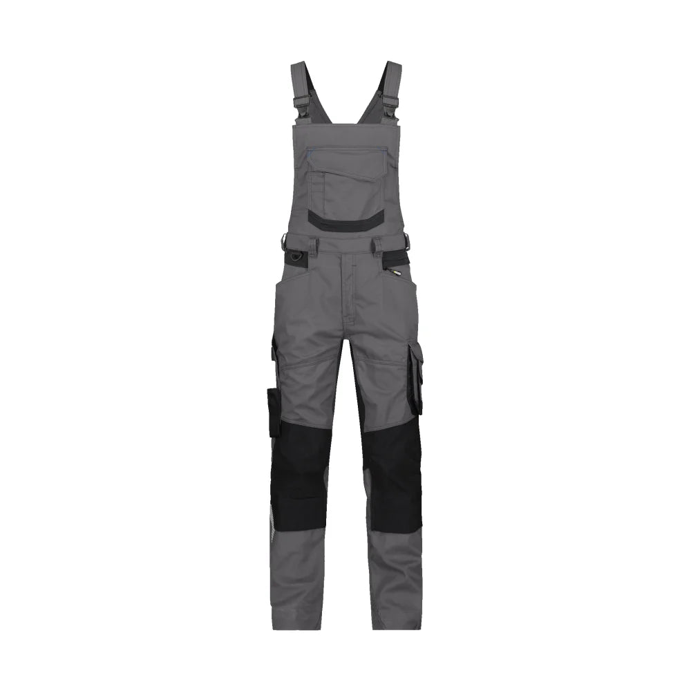 Dassy Tronix Bretelbroek Met Stretch En Kniezakken 245 G/M² Antracietgrijs Zwart