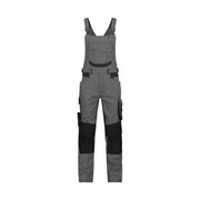 Dassy Tronix Bretelbroek Met Stretch En Kniezakken 245 G/M² Antracietgrijs Zwart