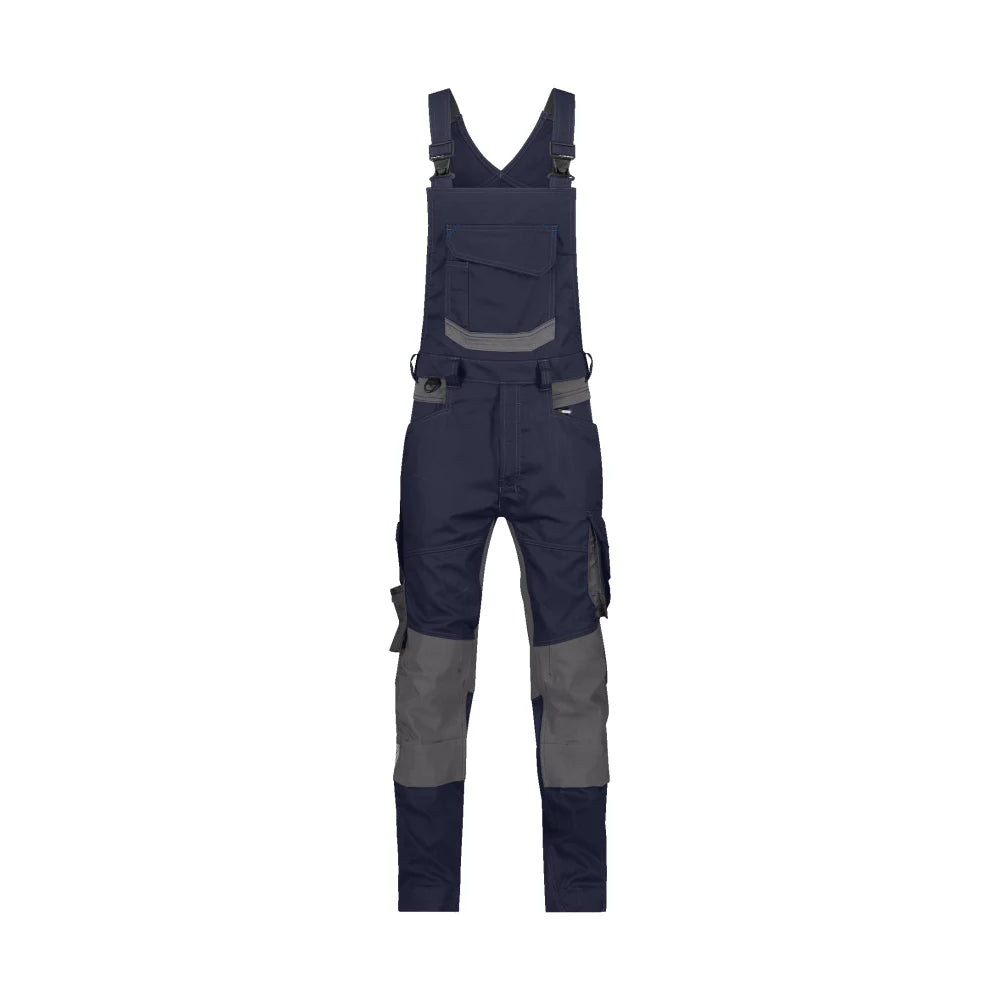 Dassy Tronix Bretelbroek Met Stretch En Kniezakken 245 G/M² Nachtblauw Antracietgrijs