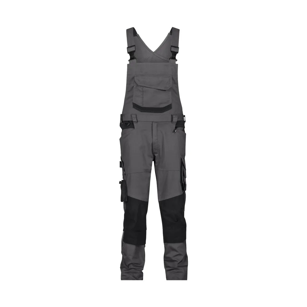 Dassy Tronix Next Bretelbroek Met Stretch En Kniezakken 245 G/M² Antracietgrijs Zwart