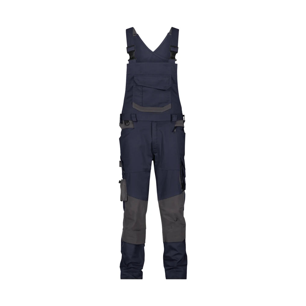 Dassy Tronix Next Bretelbroek Met Stretch En Kniezakken 245 G/M² Nachtblauw Antracietgrijs