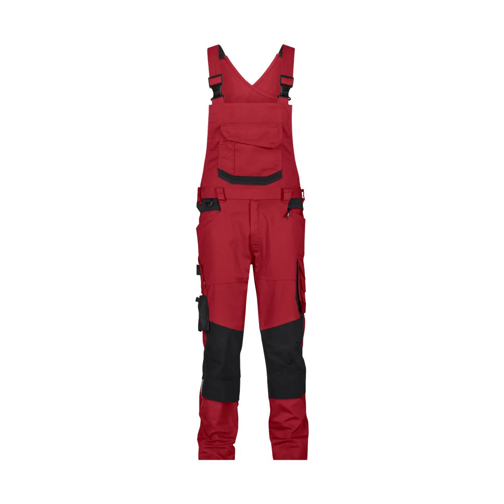 Dassy Tronix Next Bretelbroek Met Stretch En Kniezakken 245 G/M² Rood Zwart