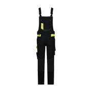 Dassy Ulsan Bretelbroek Met Stretch En Kniezakken 245 G/M² Zwart Fluogeel