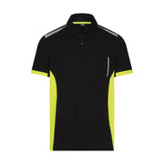 Dassy Veracruz Polo 220 G/M² Zwart Fluogeel