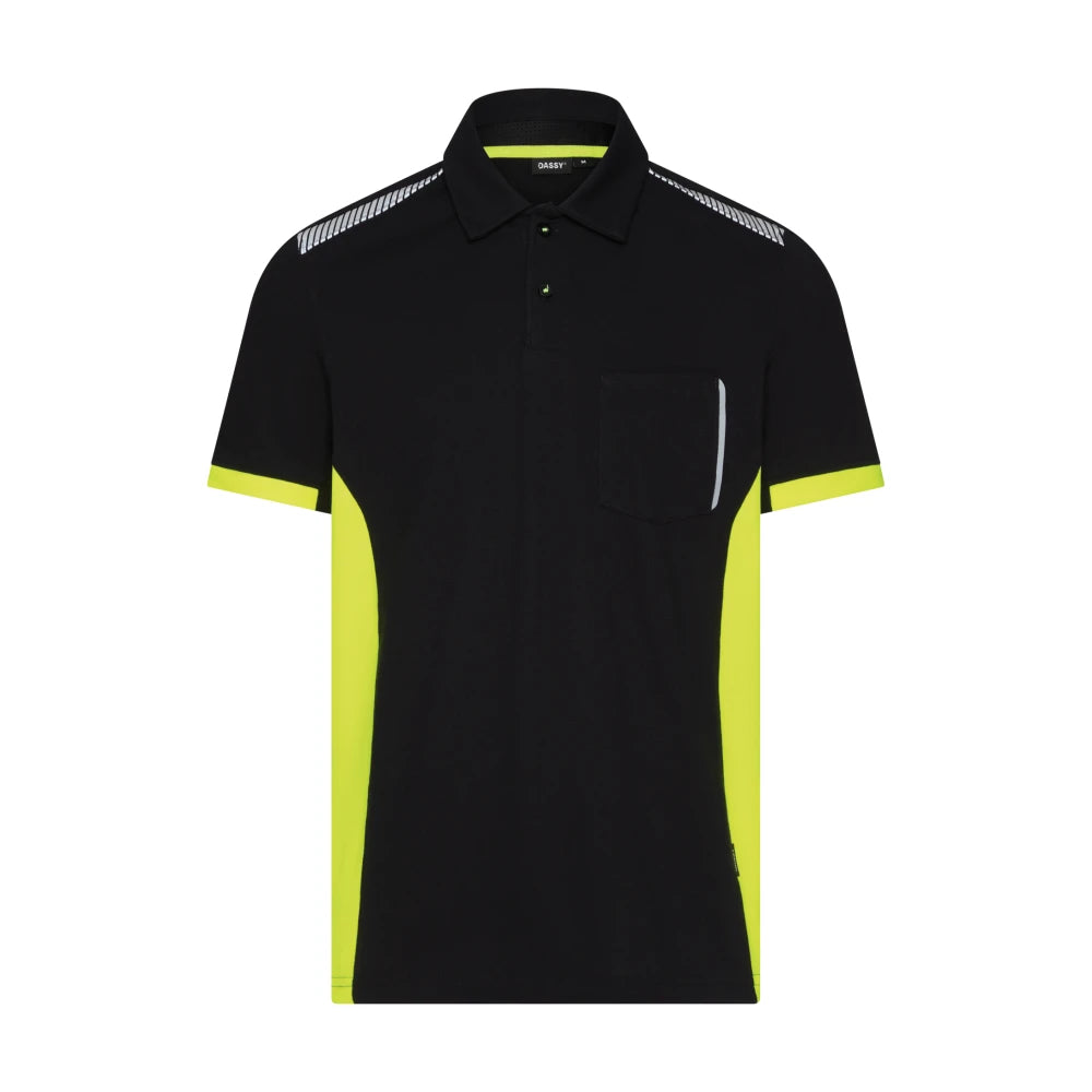 Dassy Veracruz Polo 220 G/M² Zwart Fluogeel