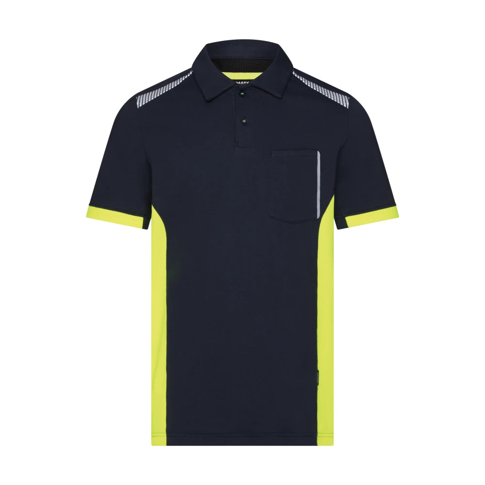 Dassy Veracruz Polo 220 G/M² Nachtblauw Fluogeel