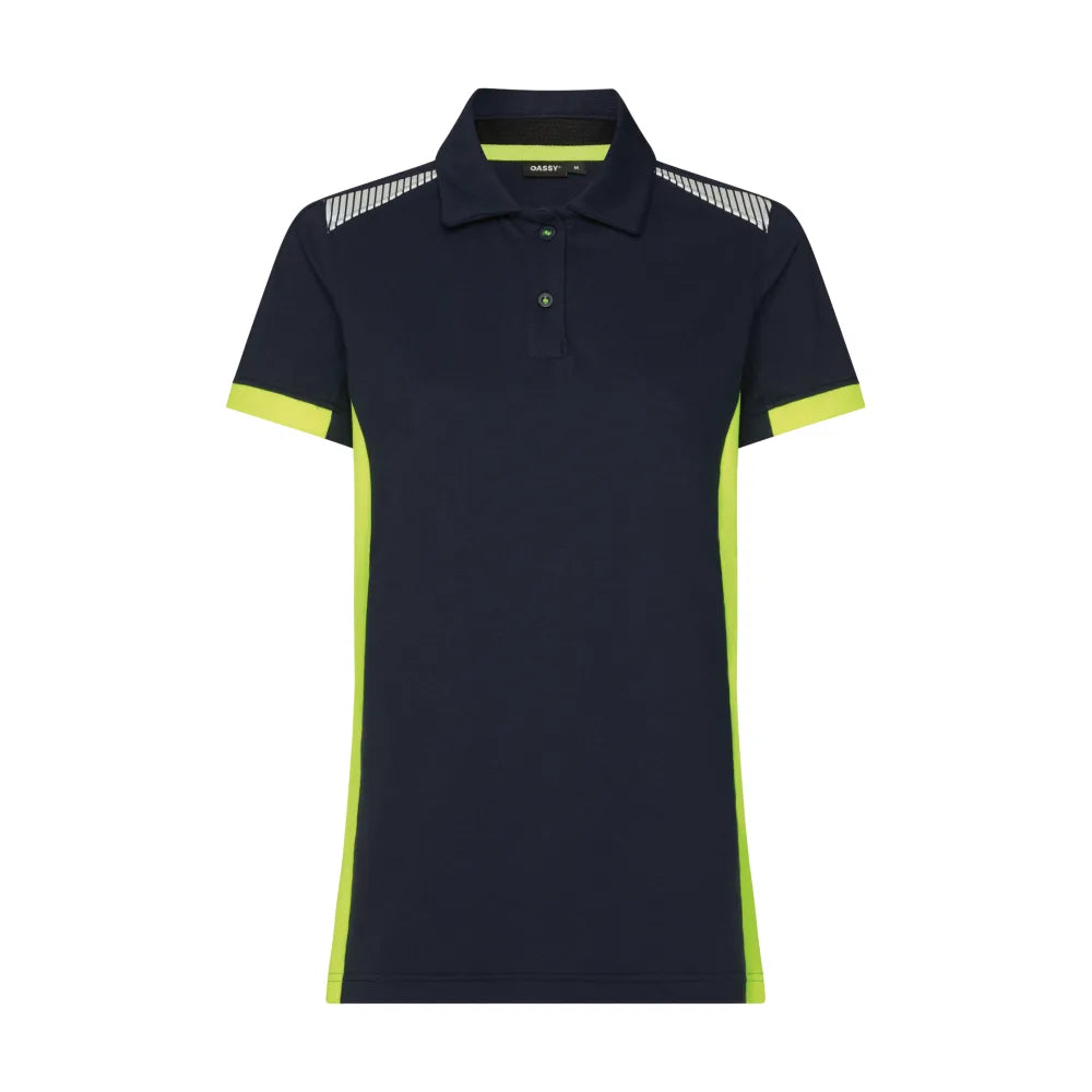 Dassy Veracruz Women Polo Voor Dames 220 G/M² Nachtblauw Fluogeel