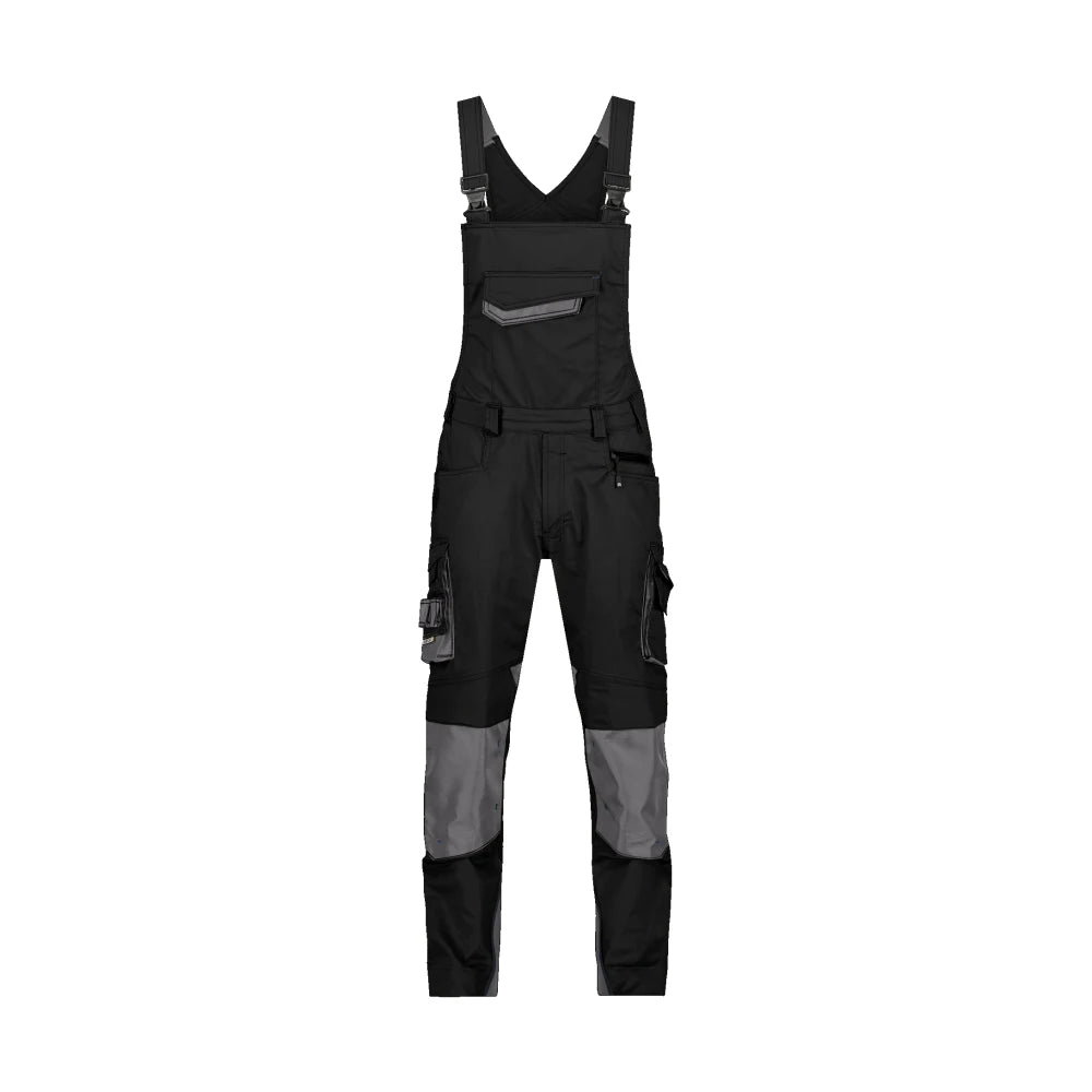 Dassy Voltic Bretelbroek Met Kniezakken 250 G/M² Zwart Antracietgrijs