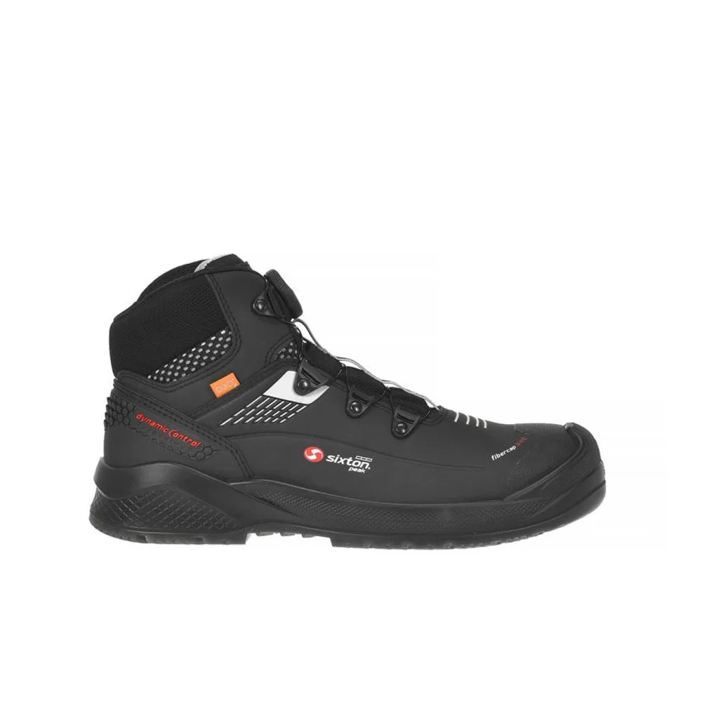 Sixton Muscle High Boa Zwart Grijs S3 Werkschoenen