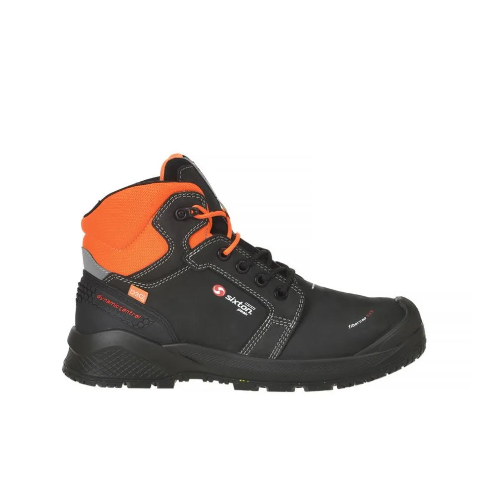 Sixton Anversa Zwart Oranje S3S Werkschoenen
