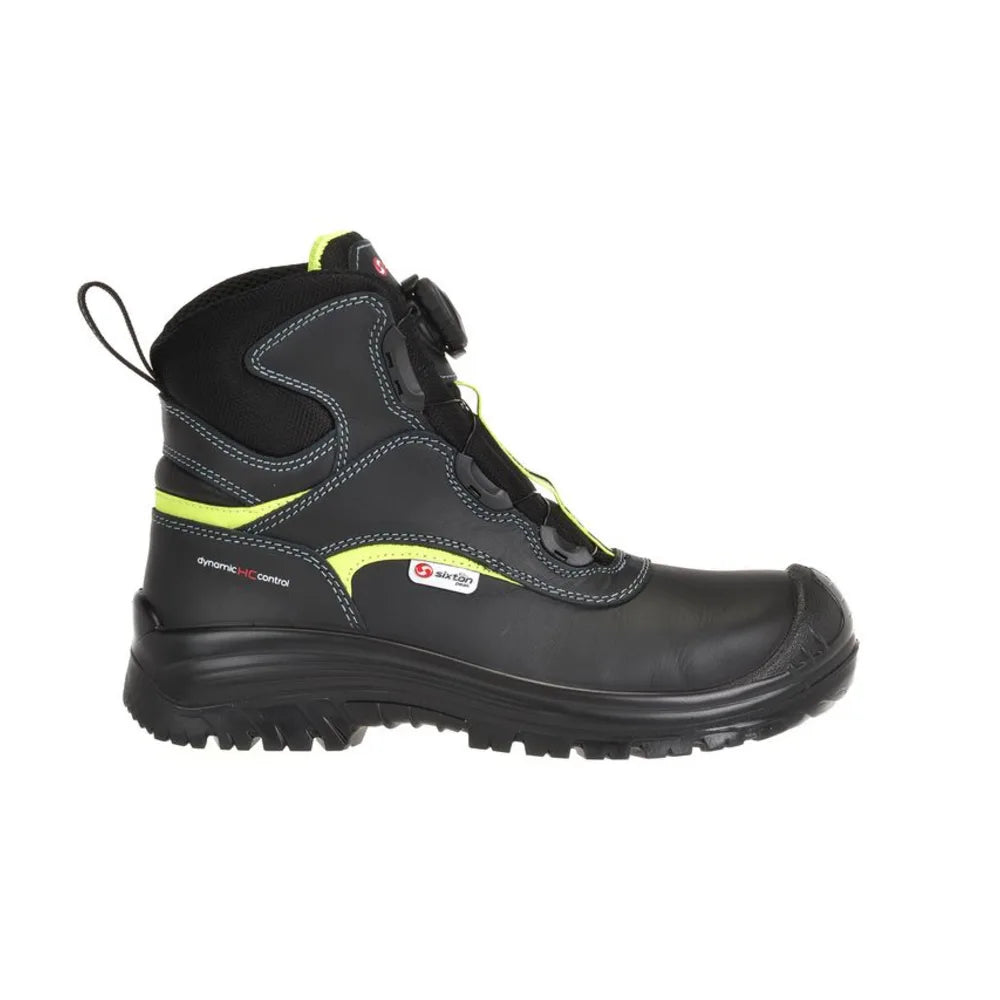 Sixton Roling Boa Zwart Geel S3 Werkschoenen