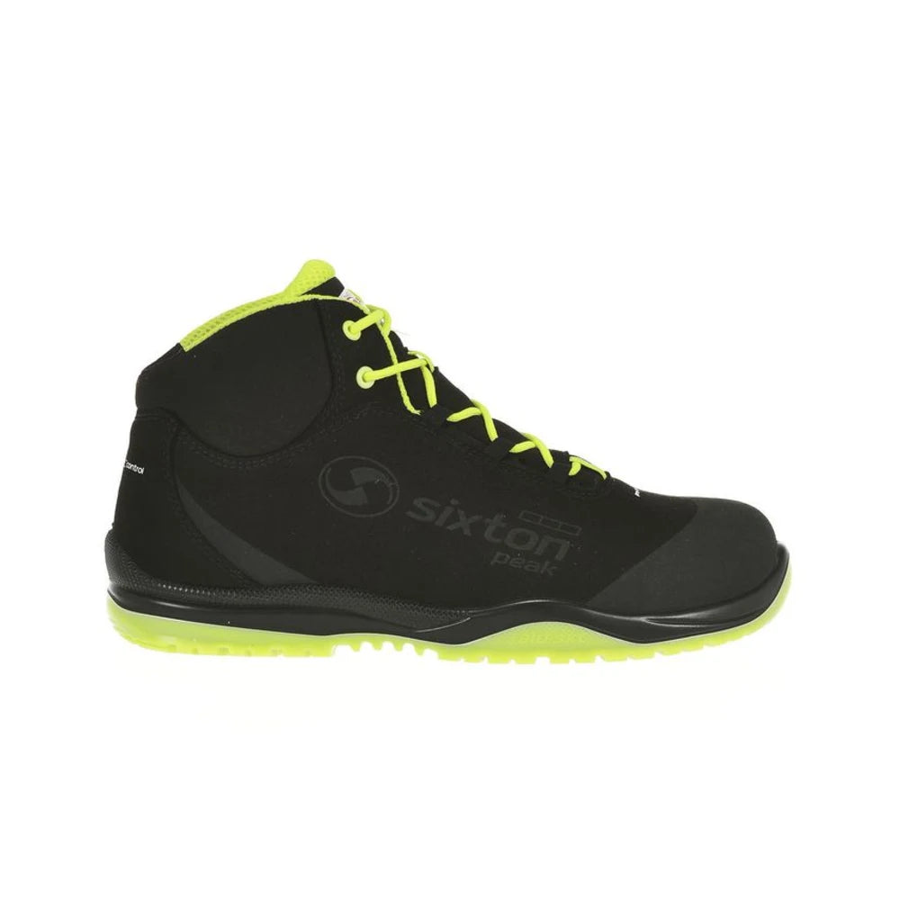Sixton Cuban High Zwart Geel S3 Werkschoenen