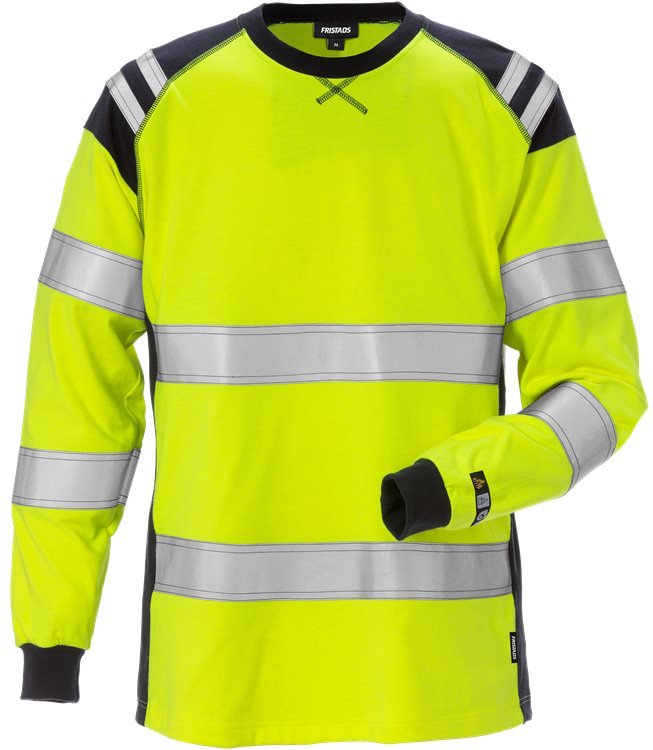 Fristads Flamestat High Vis T-Shirt Met Lange Mouw Dames Klasse 3 7097 Tflh