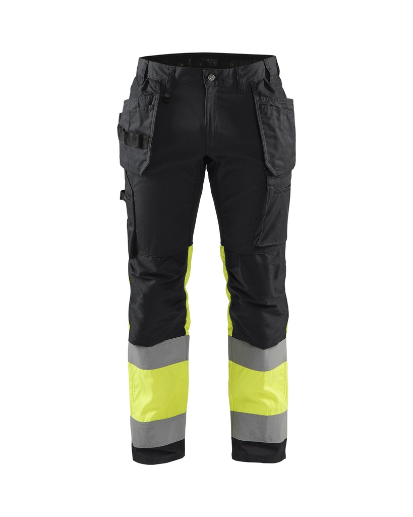 Blaklader 1558 High Vis Werkbroek Met Stretch En Gereedschapzakken