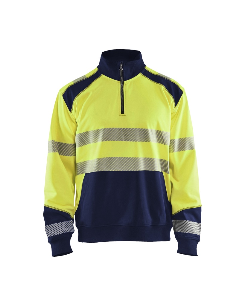 Blaklader 3556 Sweatshirt Halve Rits High Vis