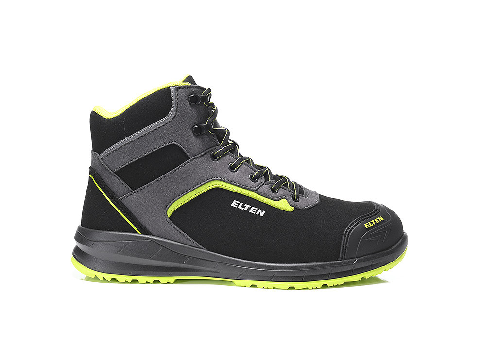 Elten Loan Xxsports Pro Black-Lime Mid Esd S3 Werkschoenen