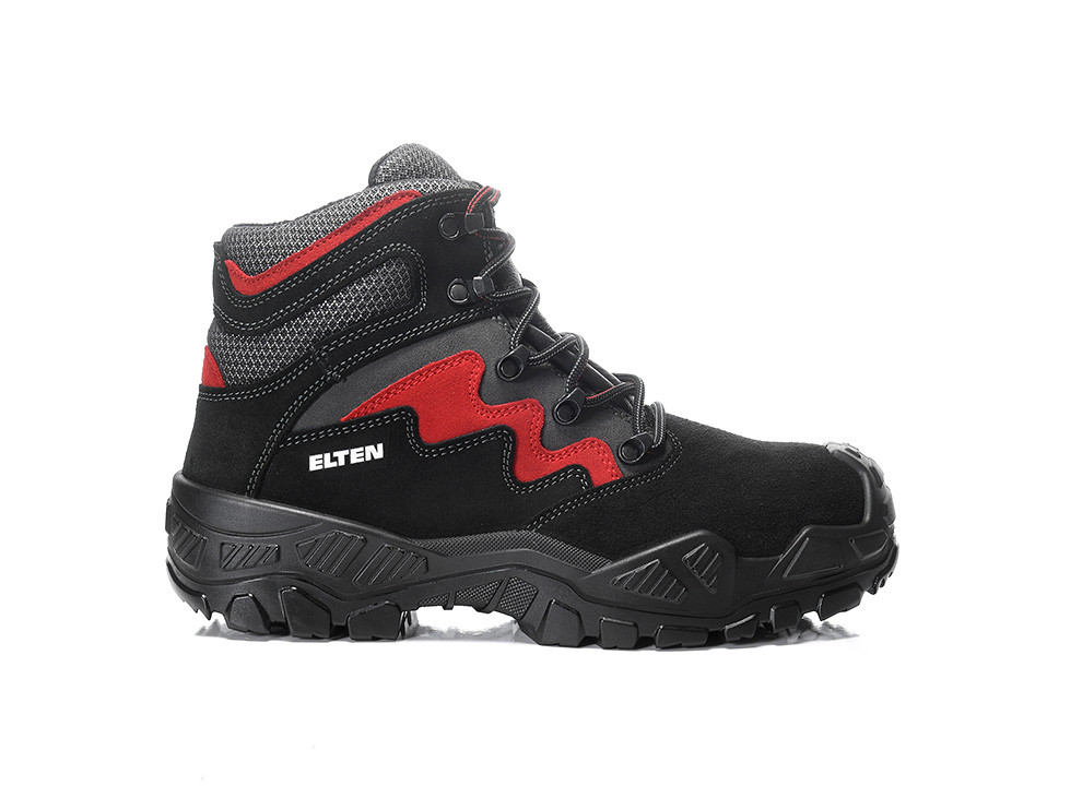 Elten Mick Black-Red Mid Esd S3S Werkschoenen