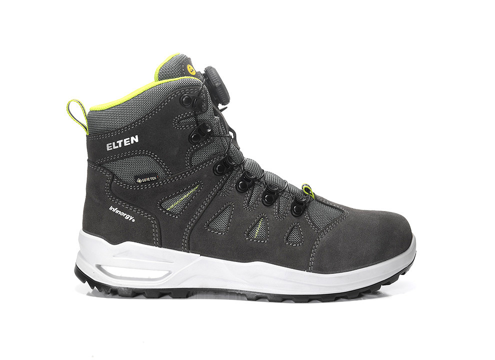 Elten Riley Xxf Boa® Gtx Grey-Lime Mid Esd O2 Wr Ci Werkschoenen