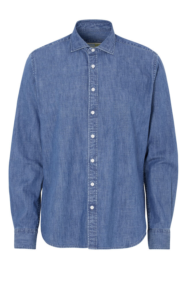 Cottover Shirt Denim Slim Fit Man - GOTS
