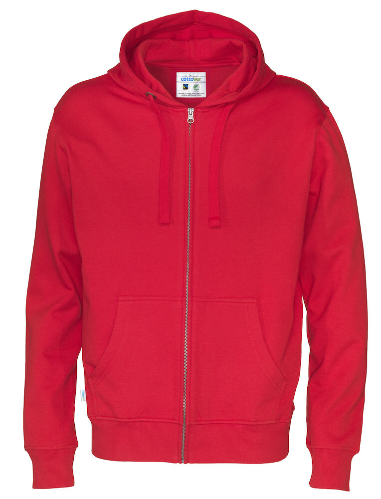 Cottover Hoodie Full Zip Man - GOTS